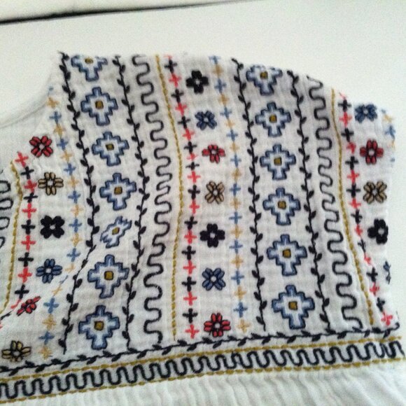 Rachel Zoe Top Women's Size Large White Mulitcolor - Picture 4 of 6